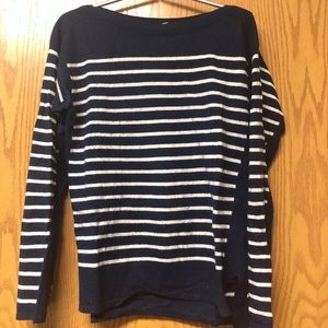 Esprit boat neck sweater in navy blue, size S